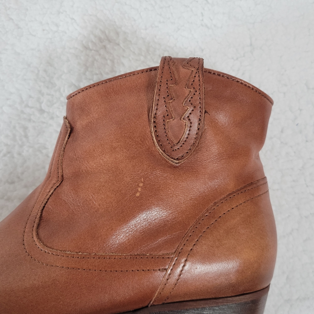 Apropo Leather Ankle Boots Bootie Pointed Toe Chic Western Style Wms Sz 9 Shoes - Picture 10 of 16